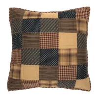 VHC Brands Patriotic Patch Quilted Euro Sham