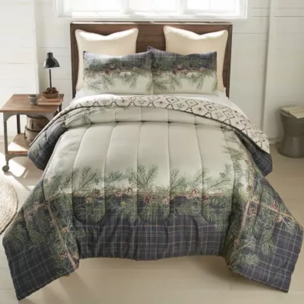 Donna Sharp Pine Boughs 3-pc. Midweight Reversible Comforter Set