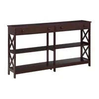 Oxford 2-Drawer Storage Console Table with Shelves
