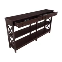 Oxford 2-Drawer Storage Console Table with Shelves