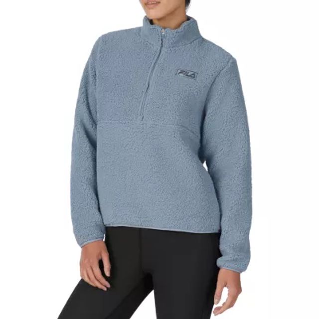 FILA Exceed Goals Womens Mock Neck Long Sleeve Quarter-Zip Pullover