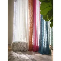 Distant Lands Diamond Clip Grommet Top Sheer Single Curtain Panels