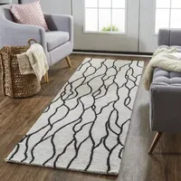 Weave And Wander Fadden Abstract Hand Tufted Indoor Rectangle Runners