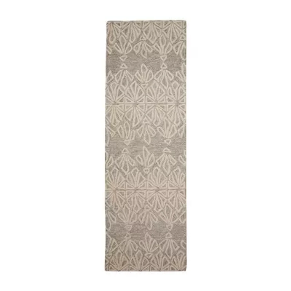 Weave And Wander Fadden Geometric Hand Tufted Indoor Rectangle Runners