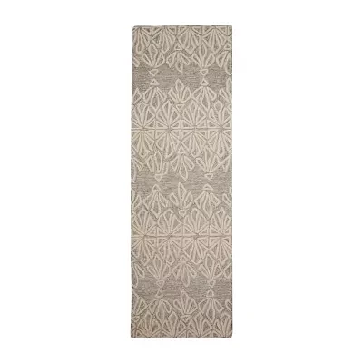 Weave And Wander Fadden Geometric Hand Tufted Indoor Rectangle Runners