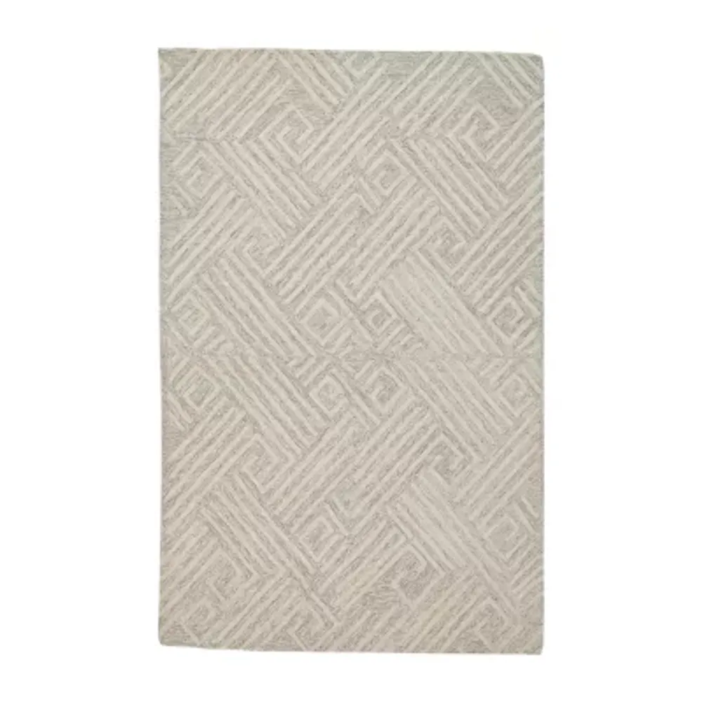 Weave And Wander Fadden Geometric Hand Tufted Indoor Rectangle Area Rugs