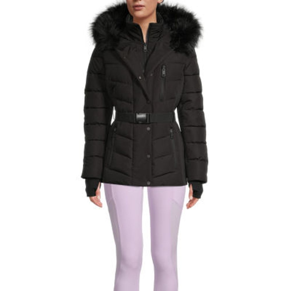 Xersion Wind Resistant Water Heavyweight Hooded Belted Puffer Jacket |  Pueblo Mall
