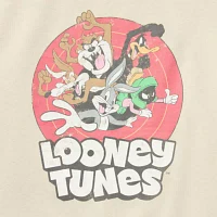 Juniors Womens Crew Neck Long Sleeve Looney Tunes Sweatshirt