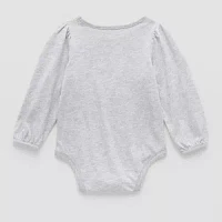 Okie Dokie Baby Girls Round Neck Long Sleeve Bodysuit