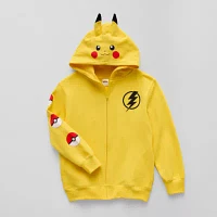 Little & Big Boys Lightweight Pokeman Fleece Zipper Hoodie