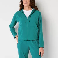Xersion Womens FeatherLite Woven Lightweight Windbreaker