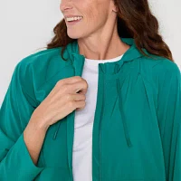 Xersion Womens FeatherLite Woven Lightweight Windbreaker