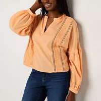 a.n.a Womens Long Sleeve Blouse