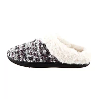 Isotoner Sweater Knit Hoodback Womens Clog Slippers
