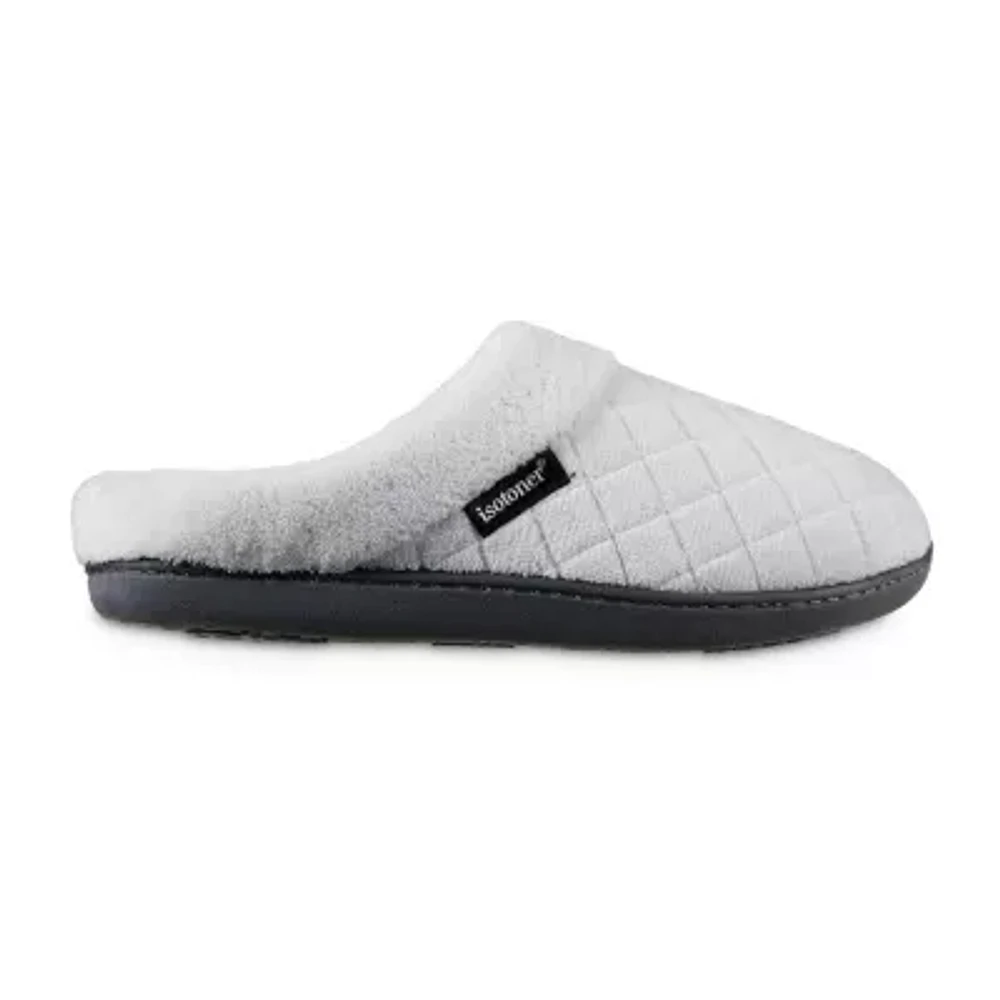 Isotoner Quilted Microterry Hoodback Womens Clog Slippers