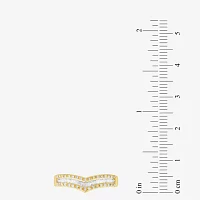 Chevron 1/4 CT.T.W. Natural Diamond 10K Gold Wedding Band