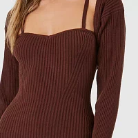 Forever 21 Womens Long Sleeve Midi Bodycon Dress Juniors