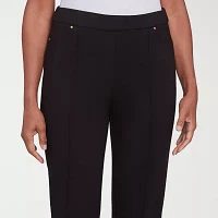 Alfred Dunner Romancing The Stone Womens Mid Rise Straight Pull-On Pants