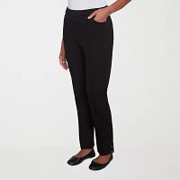 Alfred Dunner Romancing The Stone Womens Mid Rise Straight Pull-On Pants