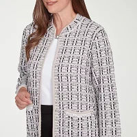 Alfred Dunner Romancing The Stone Lightweight Womens Cropped Jacket