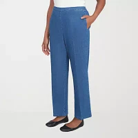 Alfred Dunner Lake Victoria Womens Mid Rise Straight Pull-On Pants