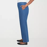 Alfred Dunner Lake Victoria Womens Mid Rise Straight Pull-On Pants