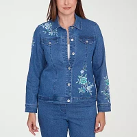 Alfred Dunner Lake Victoria Lightweight Denim Womens Jacket