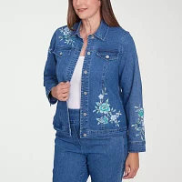 Alfred Dunner Lake Victoria Lightweight Denim Womens Jacket