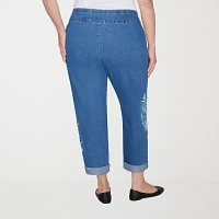 Alfred Dunner - Plus Lake Victoria Stretch Fabric Womens Mid Rise Relaxed Fit Jean