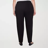 Alfred Dunner Romancing The Stone Womens Mid Rise Straight Pull-On Pants