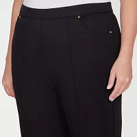 Alfred Dunner Romancing The Stone Womens Mid Rise Straight Pull-On Pants