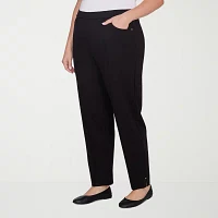 Alfred Dunner Romancing The Stone Womens Mid Rise Straight Pull-On Pants