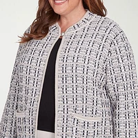 Alfred Dunner Romancing The Stone Lightweight Womens Plus Jacket