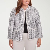 Alfred Dunner Romancing The Stone Lightweight Womens Plus Jacket