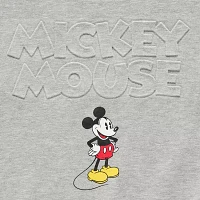 Juniors Mickey Mouse Embossed Crew Sweatshirt Womens Neck Long Sleeve and Friends