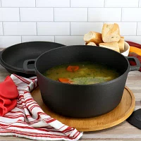 Megachef Cast Iron 2-In-1 Dutch Oven and Skillet