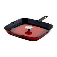 Megachef Enameled Cast Iron 10.25" Square Grill Pan