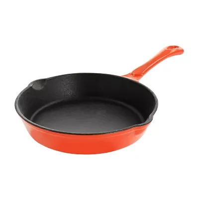 MegaChef Pre-Seasoned Enameled Cast Iron 8" Frying Pan
