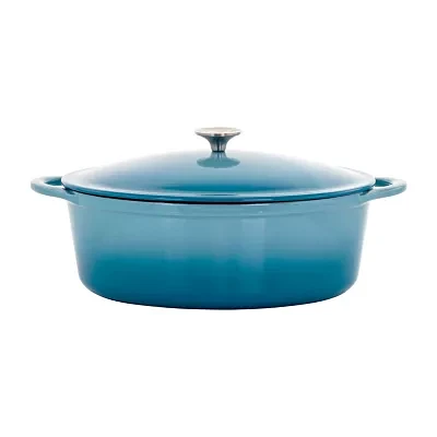 MegaChef Enameled Cast Iron Oval 2-pc. Casserole Dish