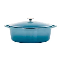 Megachef Enameled Cast Iron Oval 2-pc. Casserole Dish