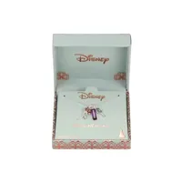 Disney Classics Crystal Pure Silver Over Brass 18 Inch Cable Beauty and the Beast Pendant Necklace