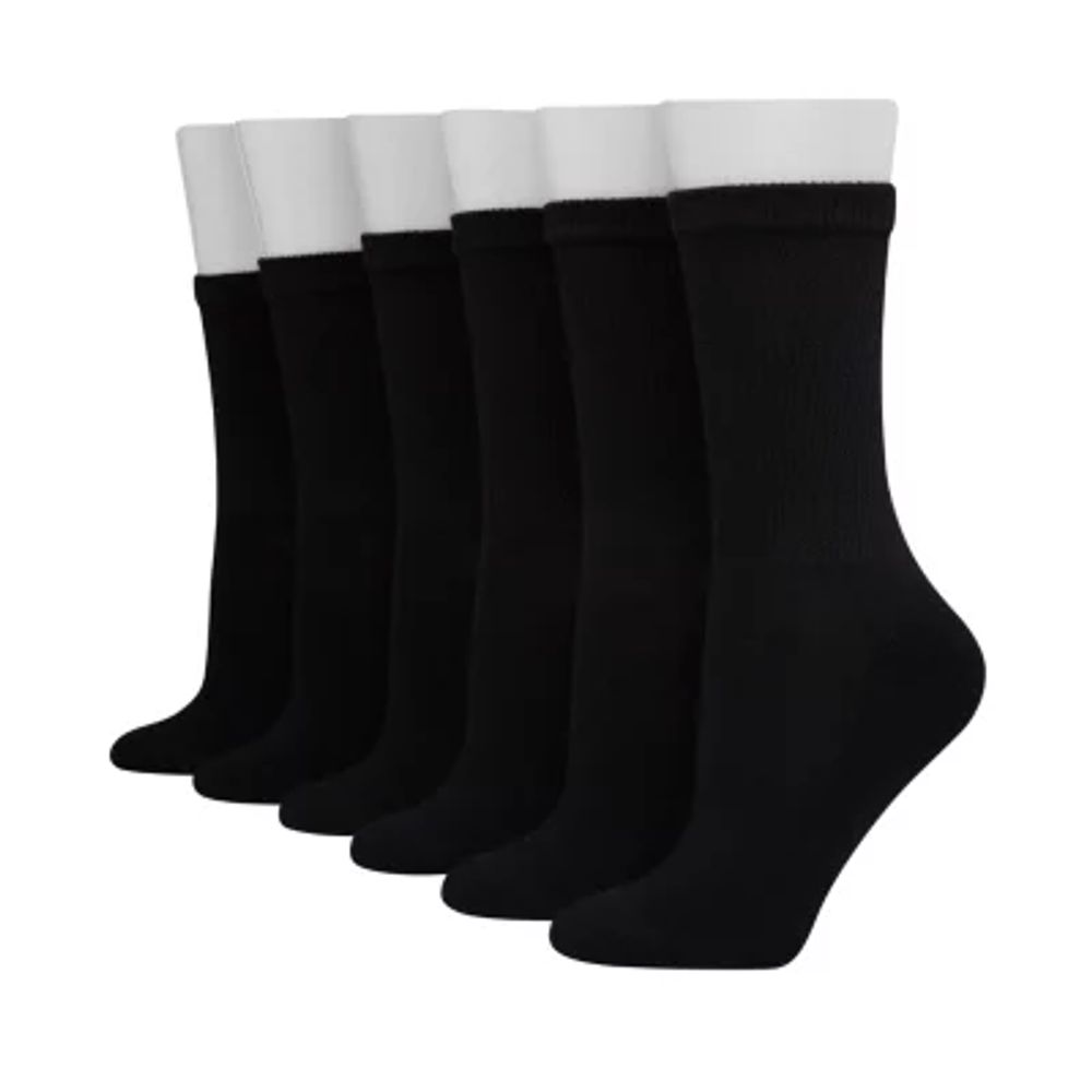 Hanes Ultimate Soft And Cushioned 6 Pair Crew Socks Womens