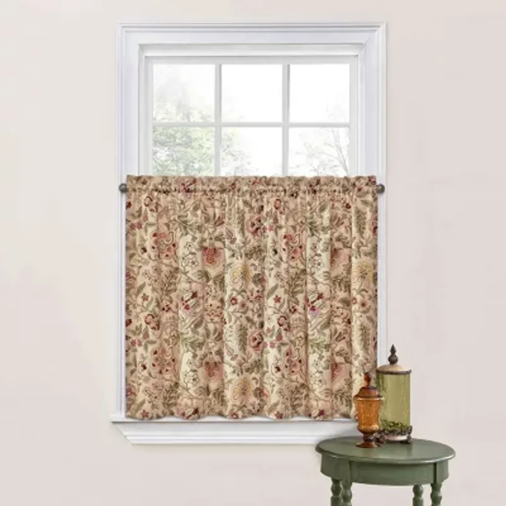 Waverly Imperial Dress Floral 2-pc. Rod Pocket Window Tier