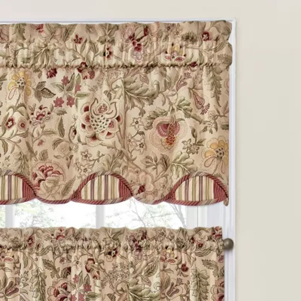 Waverly Imperial Dress Floral 2-pc. Rod Pocket Window Tier
