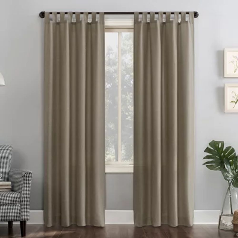 No 918 Jacob Sheer Tab Top Single Curtain Panel