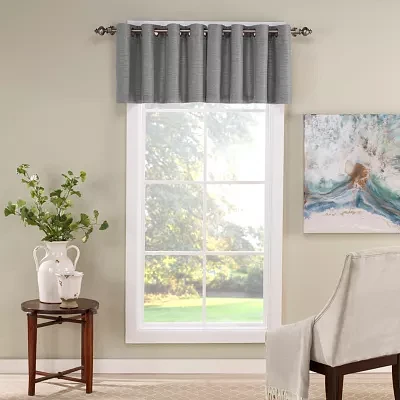 Eclipse Newport Jacquard Grommet Top Tailored Valance