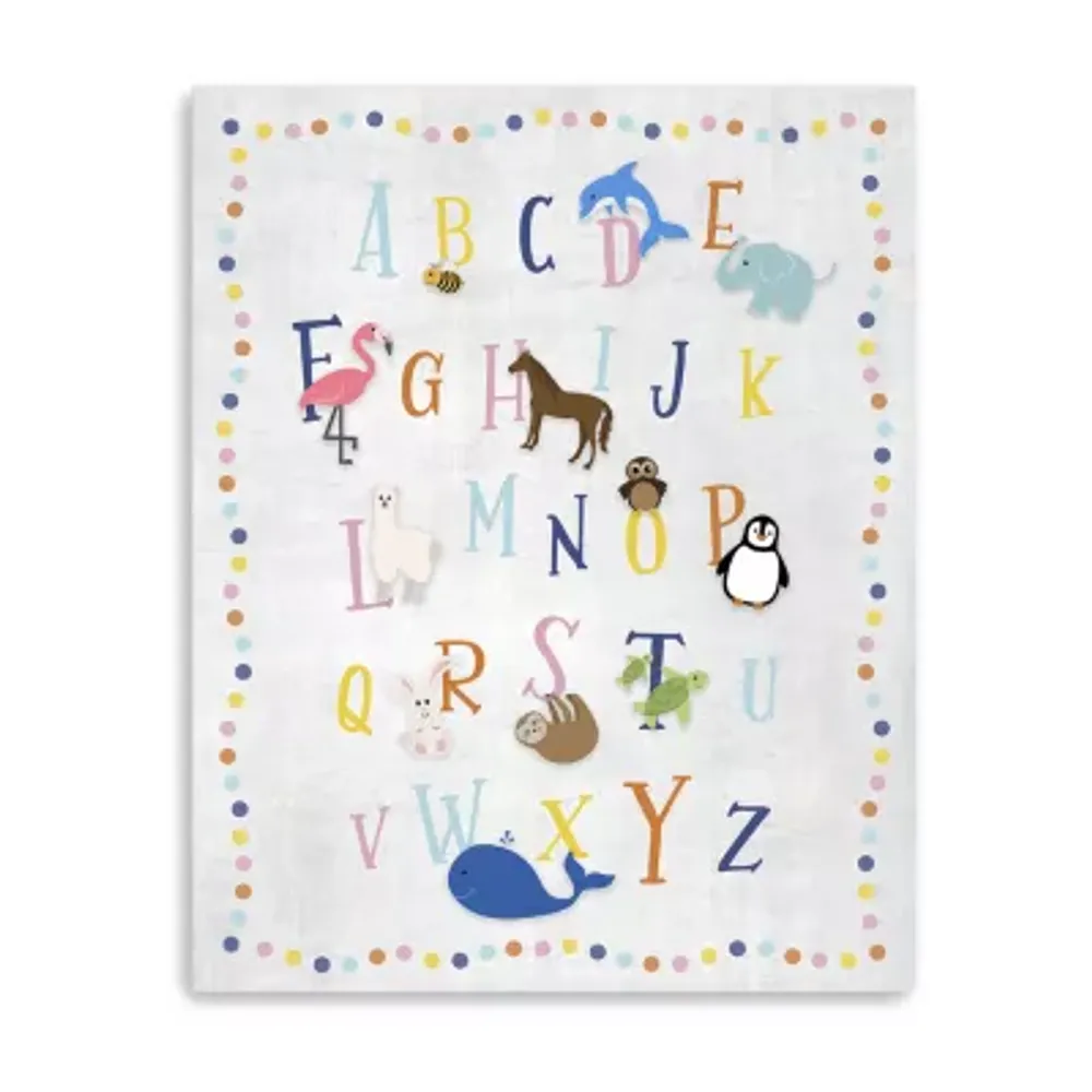 Lumaprints Animal Alphabet Giclee Canvas Art