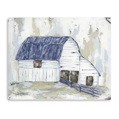 Lumaprints Spring Joy Farm (Blue) Giclee Canvas Art