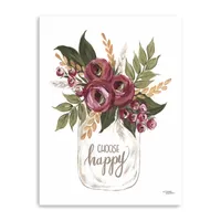 Lumaprints Choose Happy Flowers Giclee Canvas Art