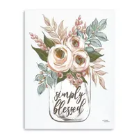 Lumaprints Simply Blessed Flowers Giclee Canvas Art